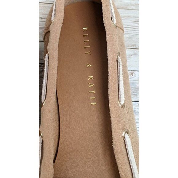 Kelly & Katie Tiewiel Womens Size 7.5 M Tan Moc Toe Slip On Flat Boat Shoes - Picture 6 of 7